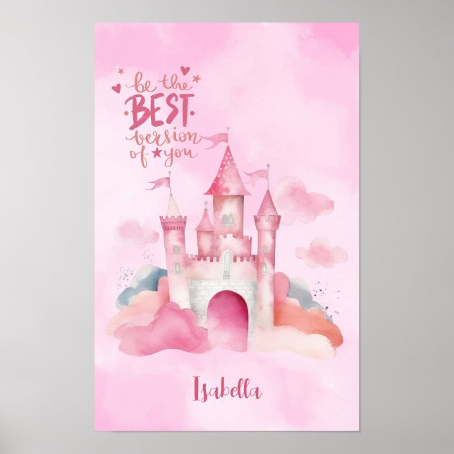 Affiche "Soyez la meilleure version de vous" Palace Rose C (Devant)