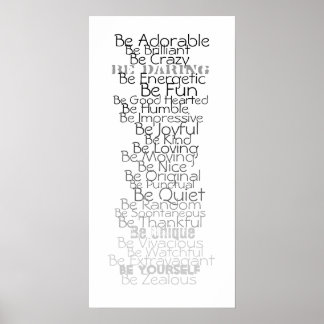 Affiche Soyez l'ABC pour la chambre des enfants