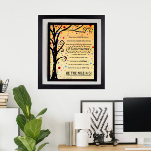Affiche Soyez l'arbre de plaisir de l'école pour enfants N