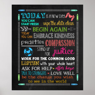 Affiche Soyez Le Changement Que Vous Souhaitez Voir Dans L