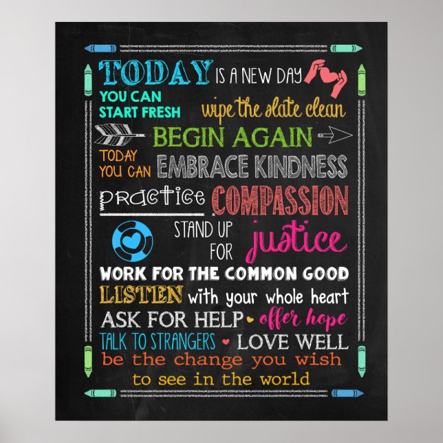 Affiche Soyez Le Changement Que Vous Souhaitez Voir Dans L (Devant)