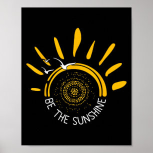 Affiche Soyez Le Soleil Positif Boho Retro Sun Design