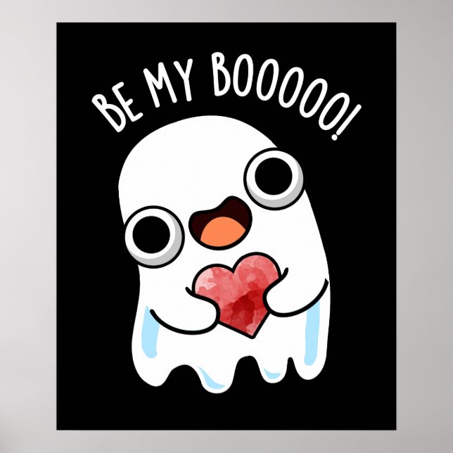 Affiche Soyez Mon Boo Funny Ghost Pun Dark BG (Devant)