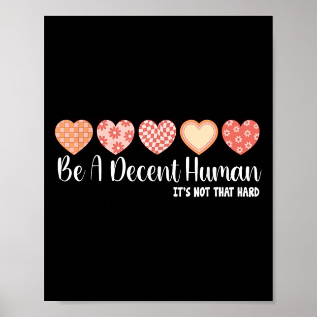 Affiche Soyez Nice Amusant Kindness Rappel Empathy S Graph (Devant)