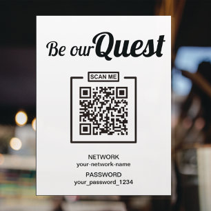 Affiche Soyez notre invité l Scan to Connect QR Code WIFI