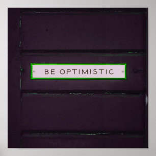 Affiche Soyez Optimiste Mots Positifs Aspect Rustique