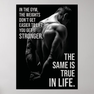 Affiche Soyez plus fort - Gymnase et motivation de la vie