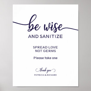 Affiche Soyez prudent et désinfectez, propagez l'amour, pa