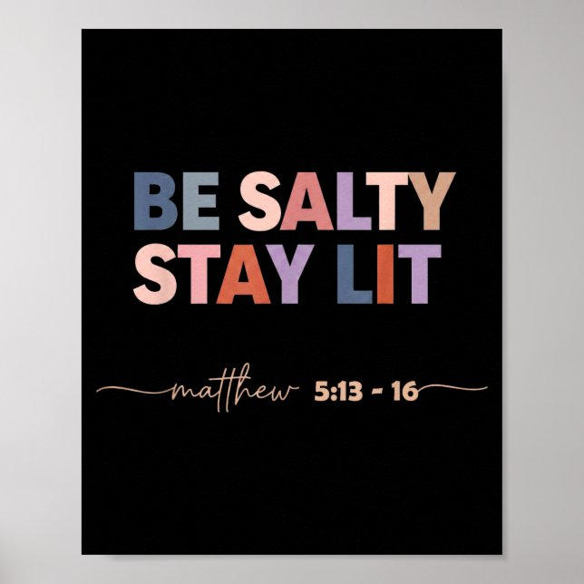 Affiche Soyez salés restez lit Matthieu 5_13–16 chrétien  (Devant)