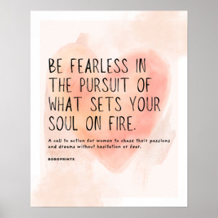 Affiche Soyez sans peur - Citation motivationnelle pour le
