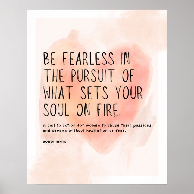 Affiche Soyez sans peur - Citation motivationnelle pour le (Devant)