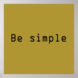 Affiche soyez simple
