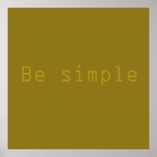 Affiche soyez simple