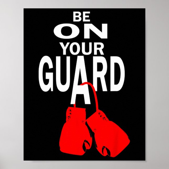 Affiche Soyez Sur Votre Garde Boxe Gant Overlay Bible Vers (Devant)