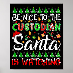 Affiche Soyez Sympathique Avec Le Gardien Le Père Noël Sur