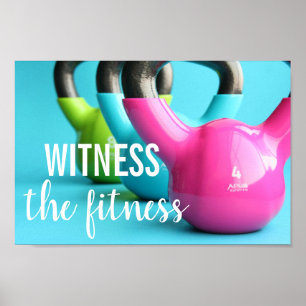 Affiche Soyez témoin des kettlebells de forme physique de