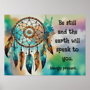 Affiche Soyez toujours et la terre vous parlera — Navajo
