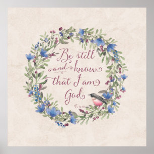 Affiche Soyez toujours et sachez - Psaume 46:10