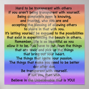 Affiche Soyez transparent