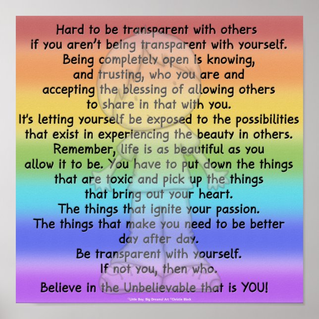 Affiche Soyez transparent (Devant)