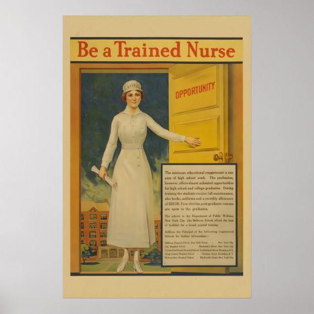 Affiche Soyez une infirmière qualifiée ! 917 Soins infirmi (Devant)
