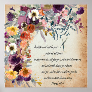 Affiche Soyez votre guide, mélange floral automnal