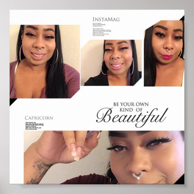 Affiche Soyez votre propre espèce de beauté (Devant)