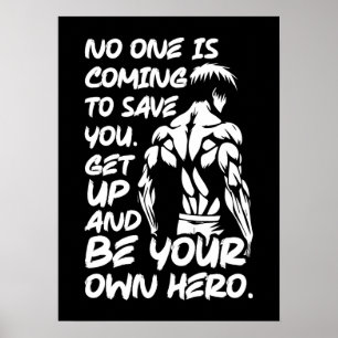 Affiche Soyez votre propre héros - Anime Bodybuilding Gym