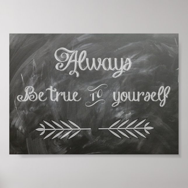 Affiche Soyez Vrai Avec Vous-Même (Devant)