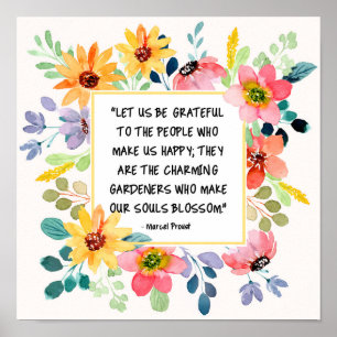 Affiche Soyons Reconnaissants Au Peuple Floral