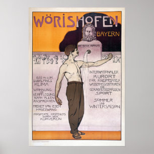 Affiche Spa vintage Bad Wörishofen, Bavière Voyage