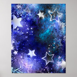 Affiche Space Background with Stars