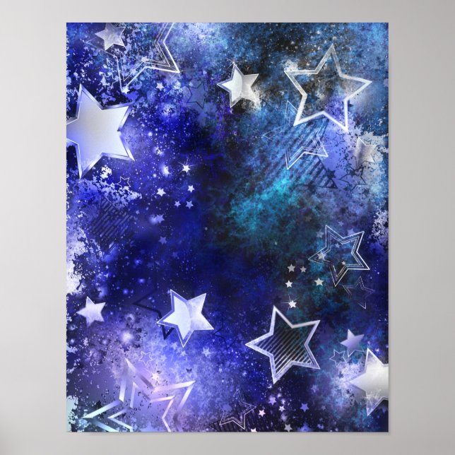 Affiche Space Background with Stars (Devant)