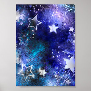 Affiche Space Background with Stars