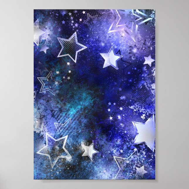 Affiche Space Background with Stars (Devant)