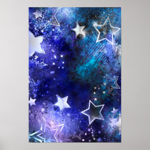 Affiche Space Background with Stars