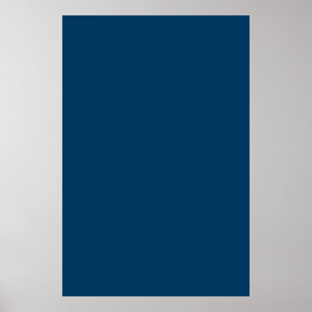 Affiche Space Dark Navy Bleu Solid Tendance Couleur Arrièr (Devant)