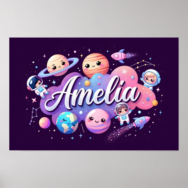 Affiche Space Dreams Amelia Wall Art (Devant)