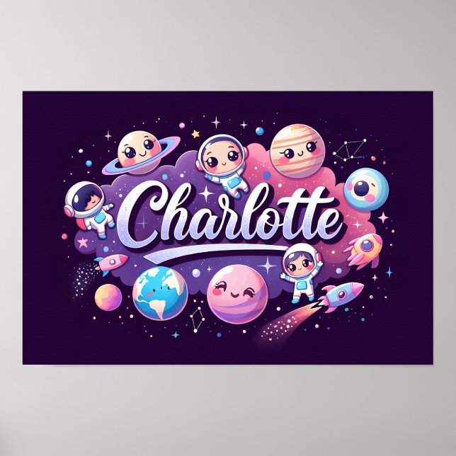 Affiche Space Dreams Charlotte Wall Art (Devant)