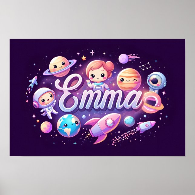 Affiche Space Dreams Emma Wall Art (Devant)