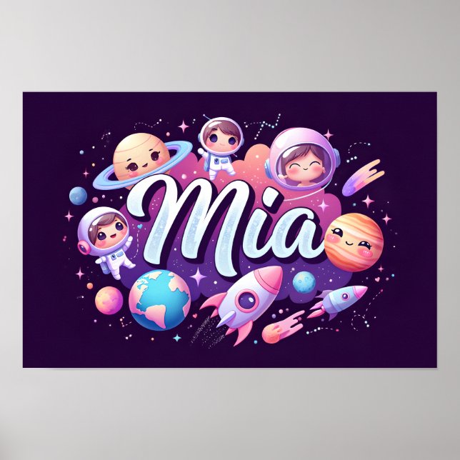 Affiche Space Dreams Mia Wall Art (Devant)