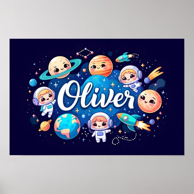 Affiche Space Dreams Oliver Wall Art (Devant)