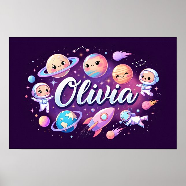 Affiche Space Dreams Olivia Wall Art (Devant)