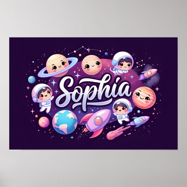Affiche Space Dreams Sophia Wall Art (Devant)