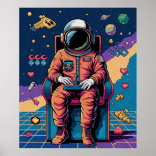 Affiche Space & Pixels pour toujours