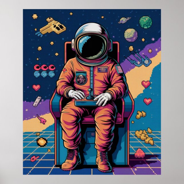 Affiche Space & Pixels pour toujours (Devant)