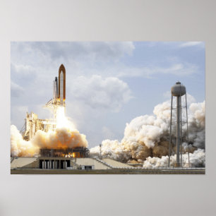 Affiche Space Shuttle Atlantis se lève sur 9