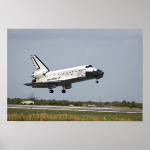 Affiche Space Shuttle Discovery approche l'atterrissage 3