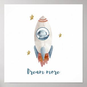 Affiche Space Shuttle Dream Plus de couleur blanche