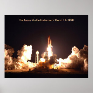 Affiche Space Shuttle Endeavour Lifts-off